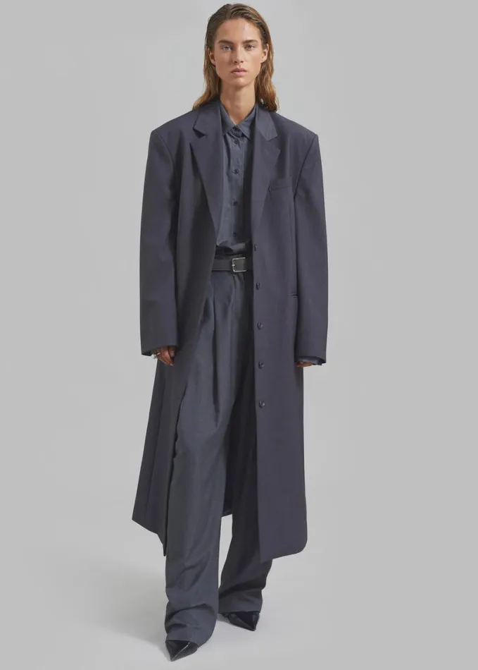 Clothing Women The Frankie Shop Robinson Long Coat 8211 Grey