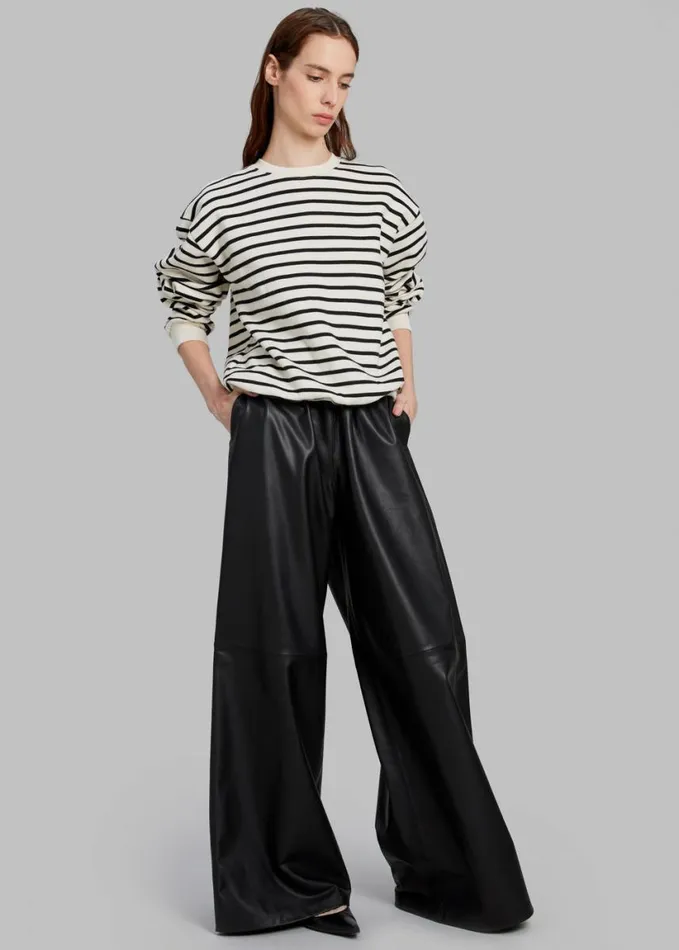 Clothing Women The Frankie Shop Saint Stripe Sweater 8211 BlackWhite Stripe