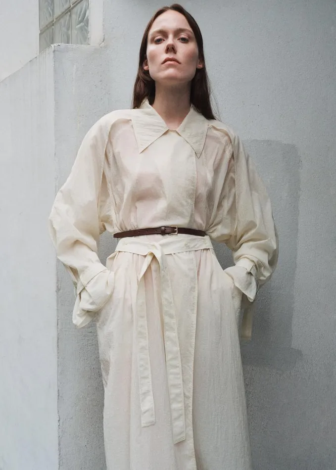 Clothing Women The Frankie Shop Sal Trench Coat 8211 Ivory