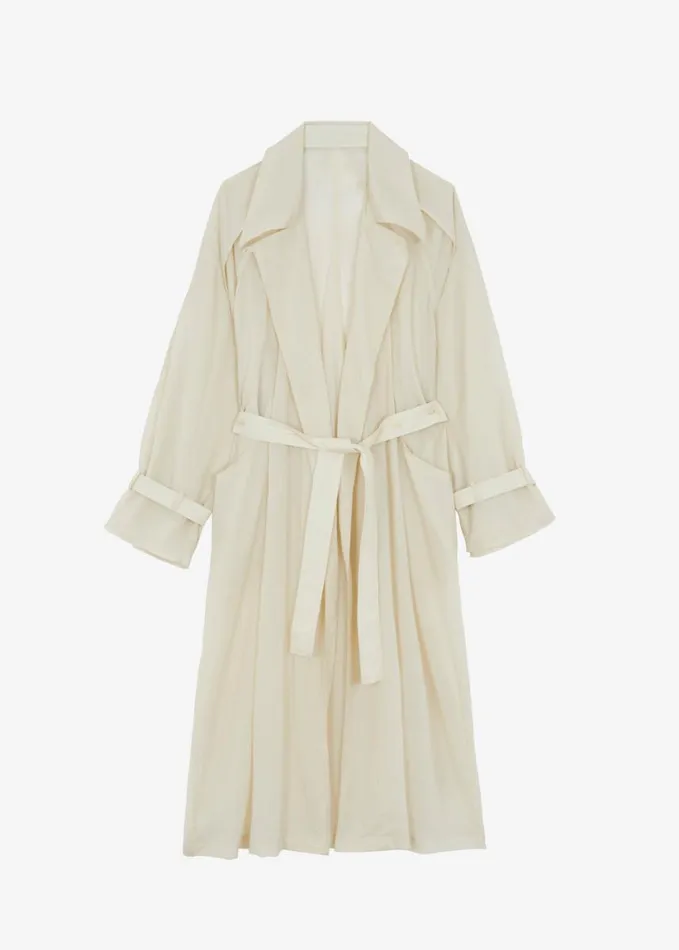 Clothing Women The Frankie Shop Sal Trench Coat 8211 Ivory
