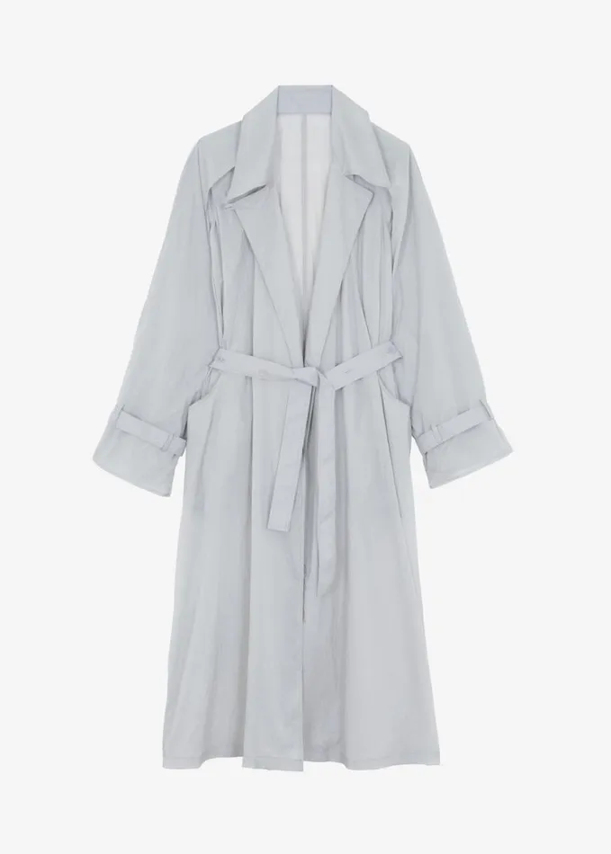 Clothing Women The Frankie Shop Sal Trench Coat 8211 Light Grey