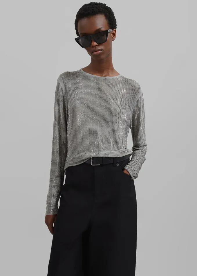 Clothing Women The Frankie Shop Samse Samse Samagda Top 8211 Light Grey