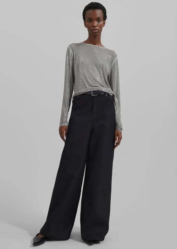 Clothing Women The Frankie Shop Samse Samse Samagda Top 8211 Light Grey