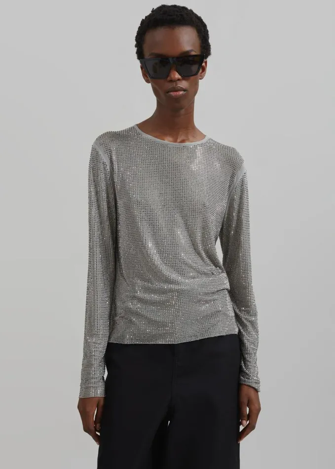 Clothing Women The Frankie Shop Samse Samse Samagda Top 8211 Light Grey