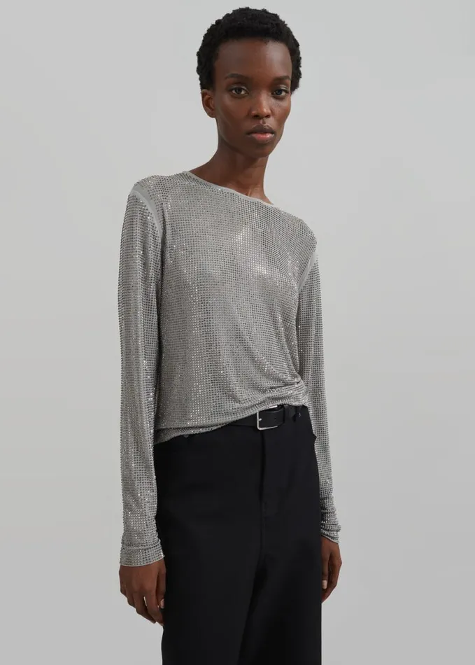Clothing Women The Frankie Shop Samse Samse Samagda Top 8211 Light Grey