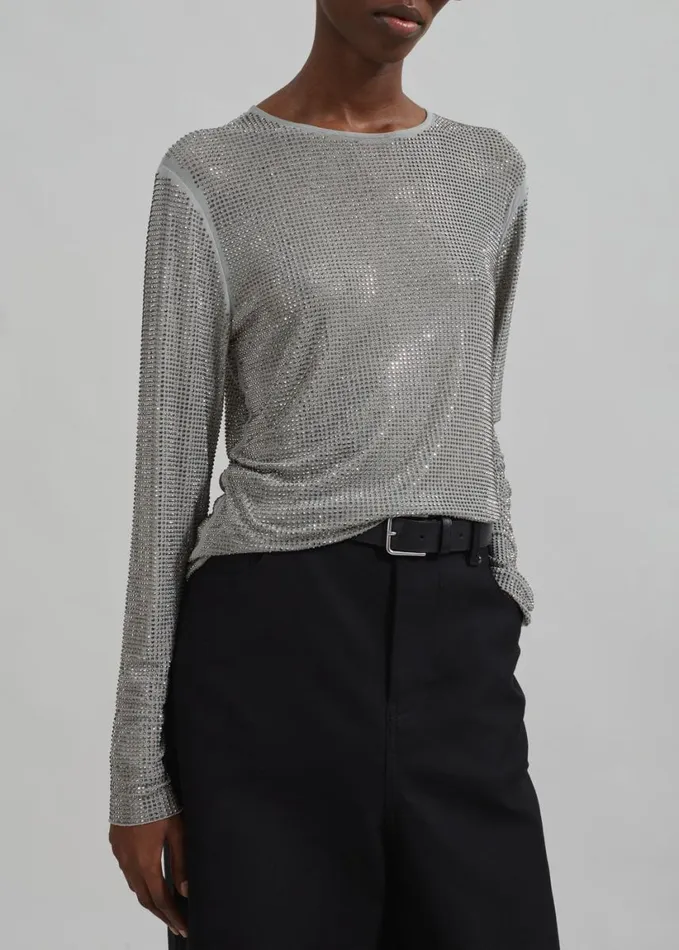 Clothing Women The Frankie Shop Samse Samse Samagda Top 8211 Light Grey