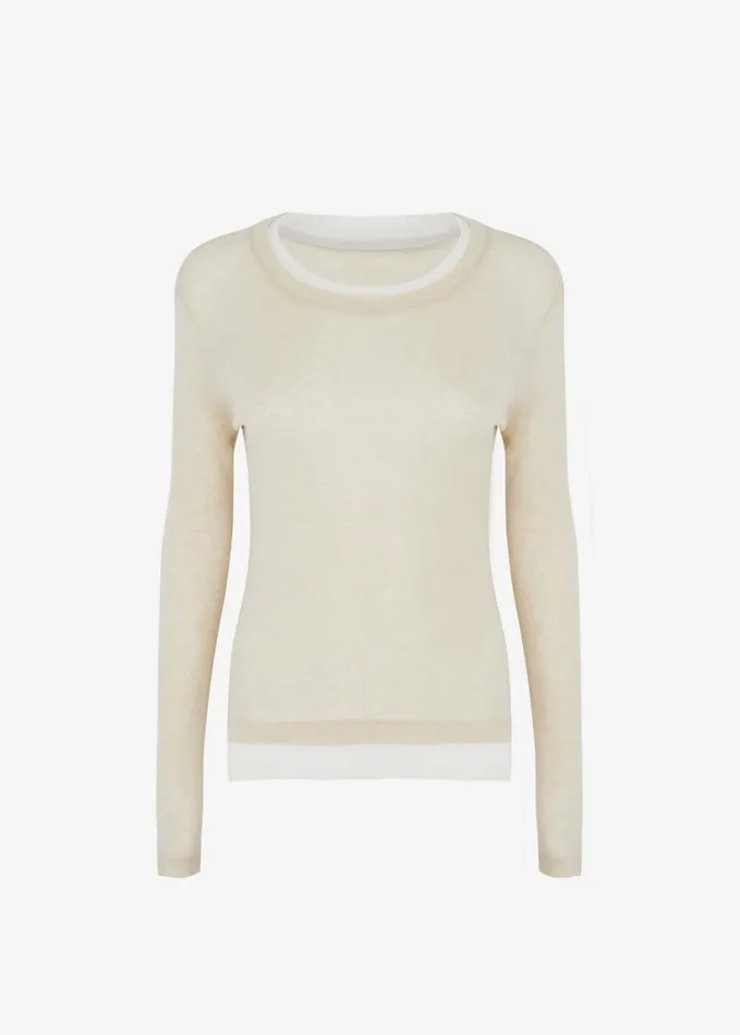 Clothing Women The Frankie Shop Scottie Layered Tee 8211 Butter