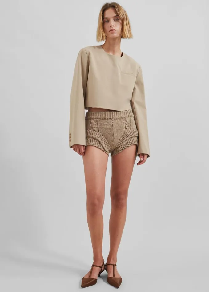 Clothing Women The Frankie Shop Tamsin Top 8211 Beige