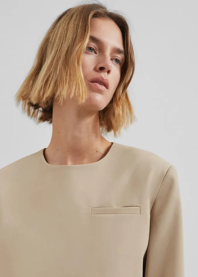Clothing Women The Frankie Shop Tamsin Top 8211 Beige