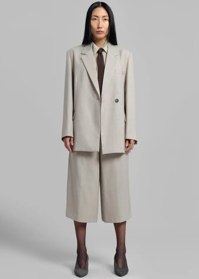 Clothing Women The Frankie Shop Tessa Wool Blazer 8211 Beige