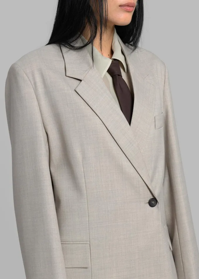 Clothing Women The Frankie Shop Tessa Wool Blazer 8211 Beige
