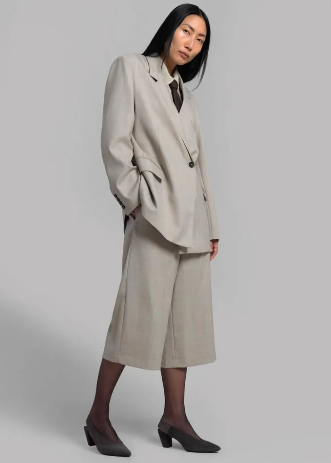 Clothing Women The Frankie Shop Tessa Wool Blazer 8211 Beige