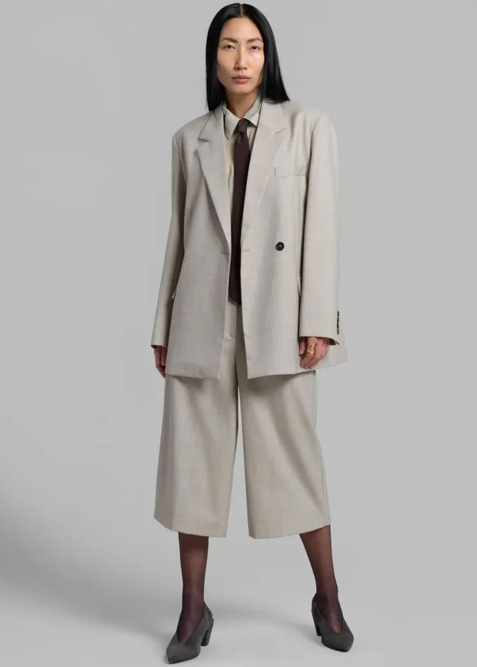 Clothing Women The Frankie Shop Tessa Wool Blazer 8211 Beige