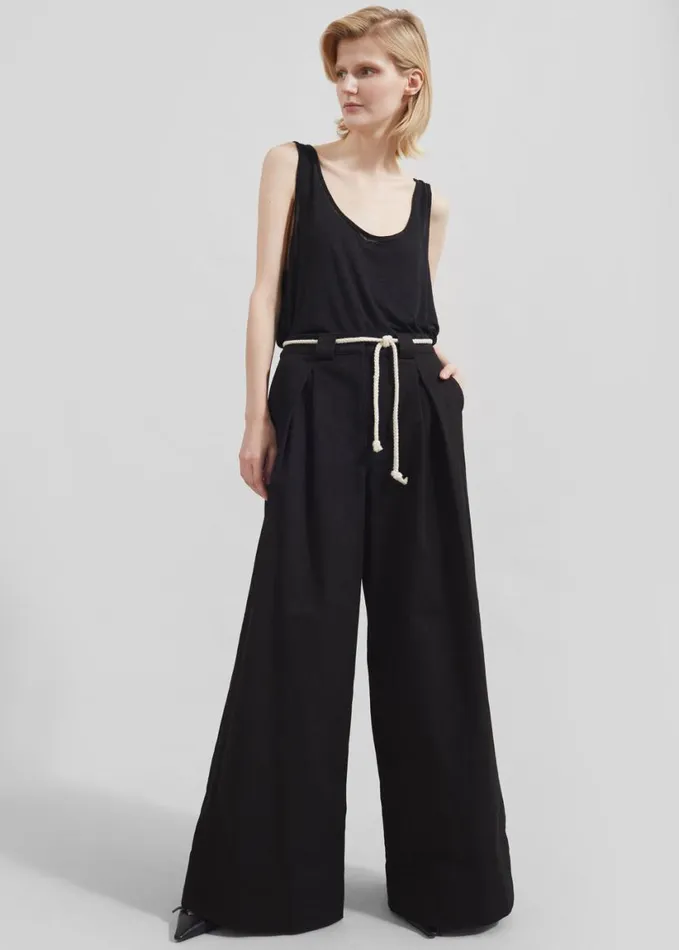 Clothing Women The Frankie Shop The Garment Cassano Wide Pants 8211 Black