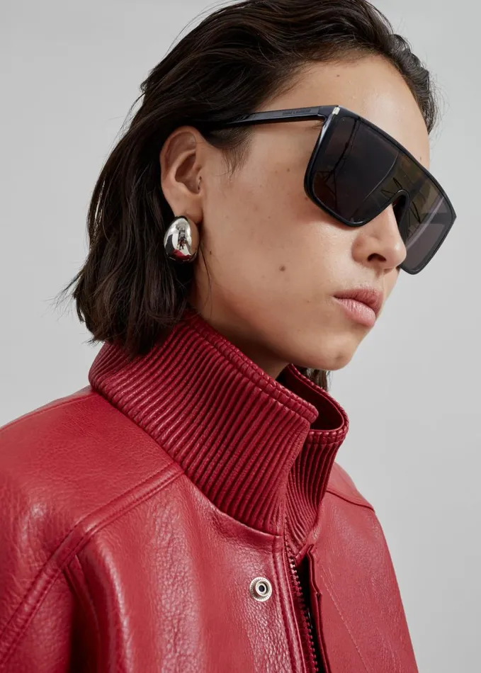 Clothing Women The Frankie Shop Zion Bomber Jacket 8211 Red