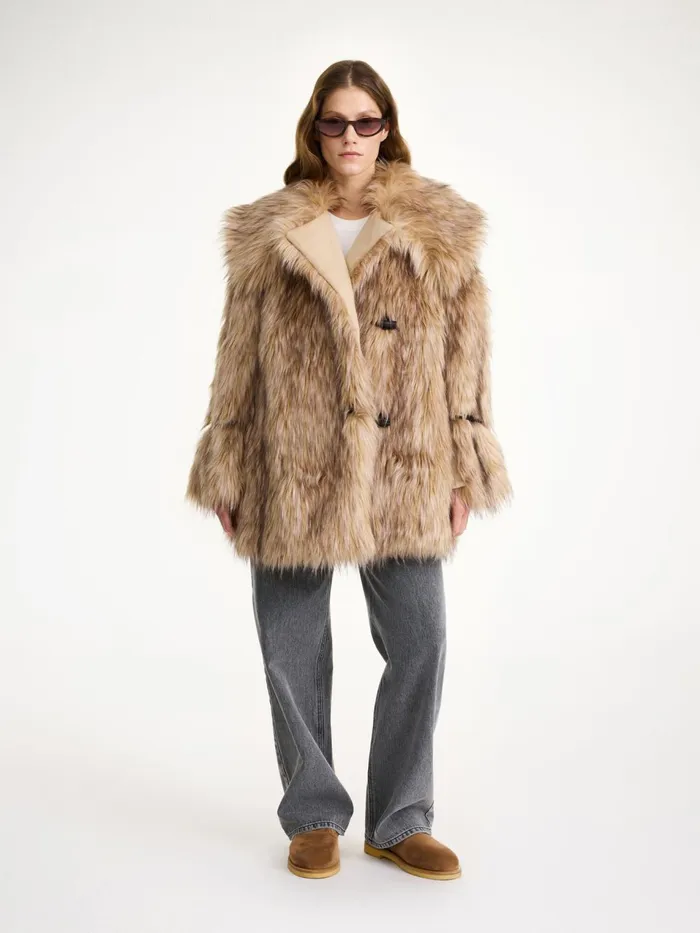 Coats and Jackets Women By Malene Birger Exclusive Moda Operandi Yvette Faux Fur Coat Nomad
