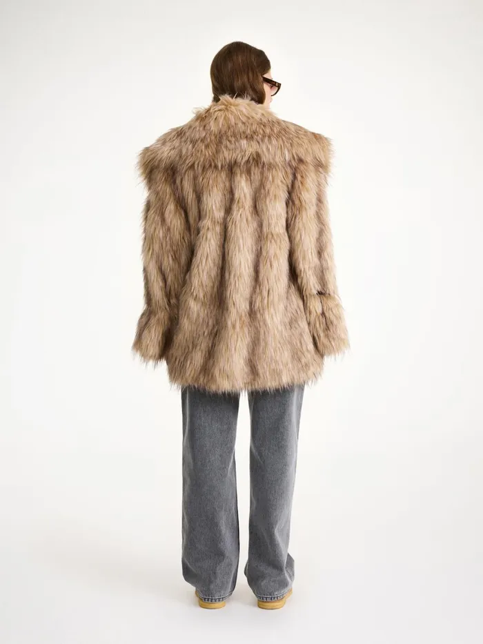 Coats and Jackets Women By Malene Birger Exclusive Moda Operandi Yvette Faux Fur Coat Nomad