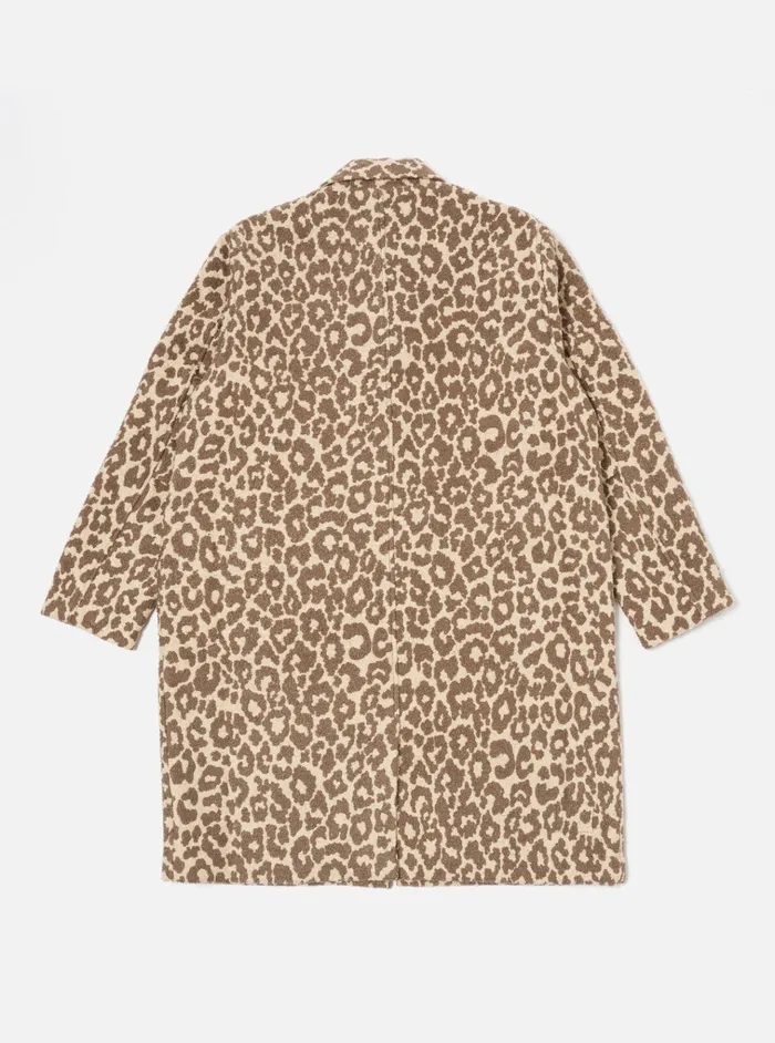 Coats and Outerwear Men Universal Works Universal Works Account Coat In Natural Crazy Leopard