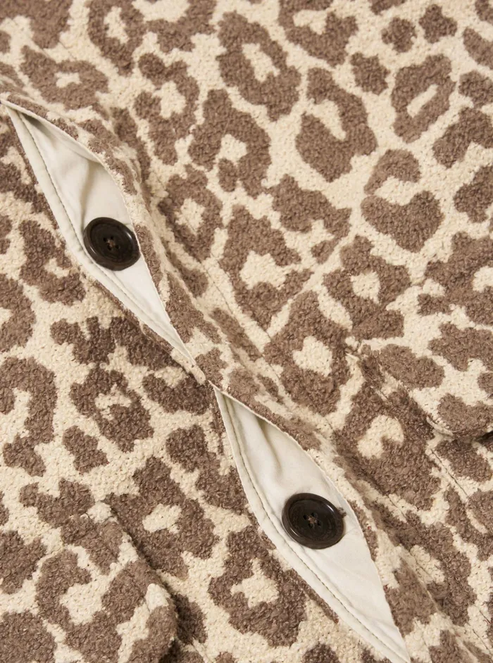 Coats and Outerwear Men Universal Works Universal Works Account Coat In Natural Crazy Leopard