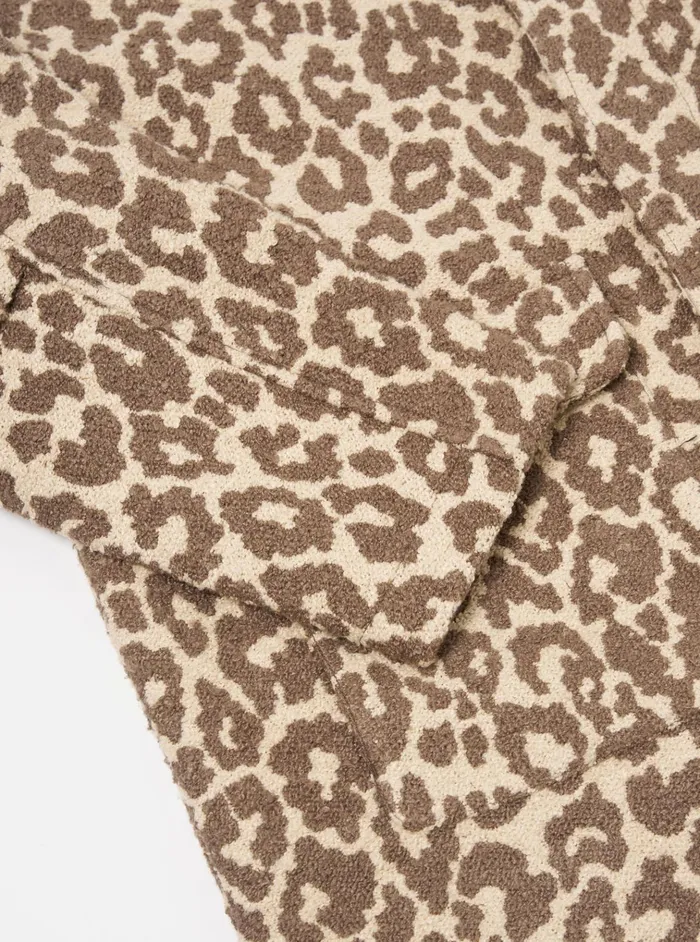 Coats and Outerwear Men Universal Works Universal Works Account Coat In Natural Crazy Leopard