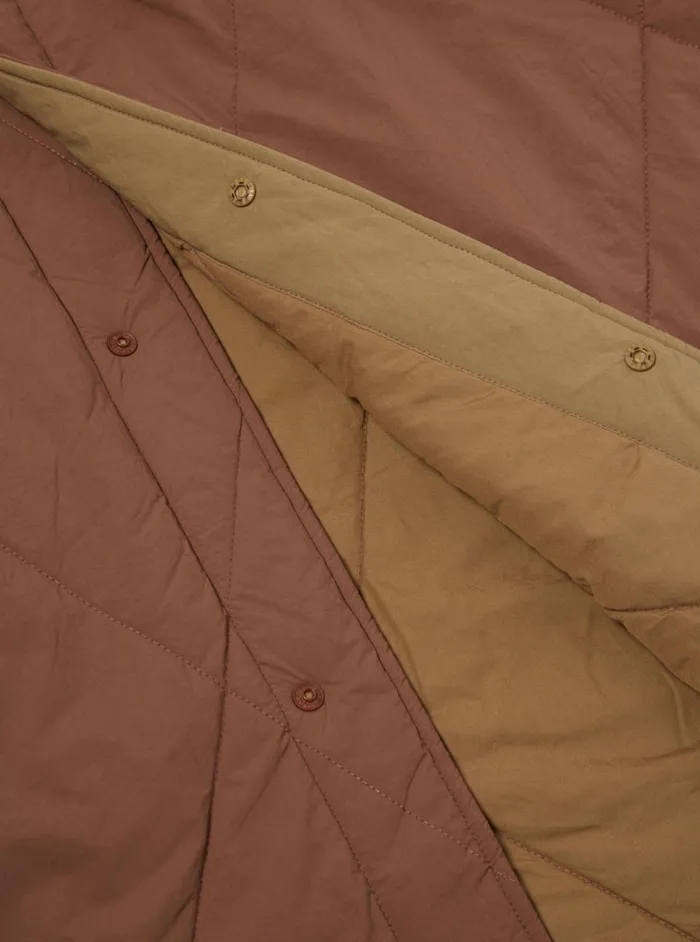 Coats and Outerwear Men Universal Works Universal Works Reversible Diamond Quilt Parka In Brown Recycled Nylon