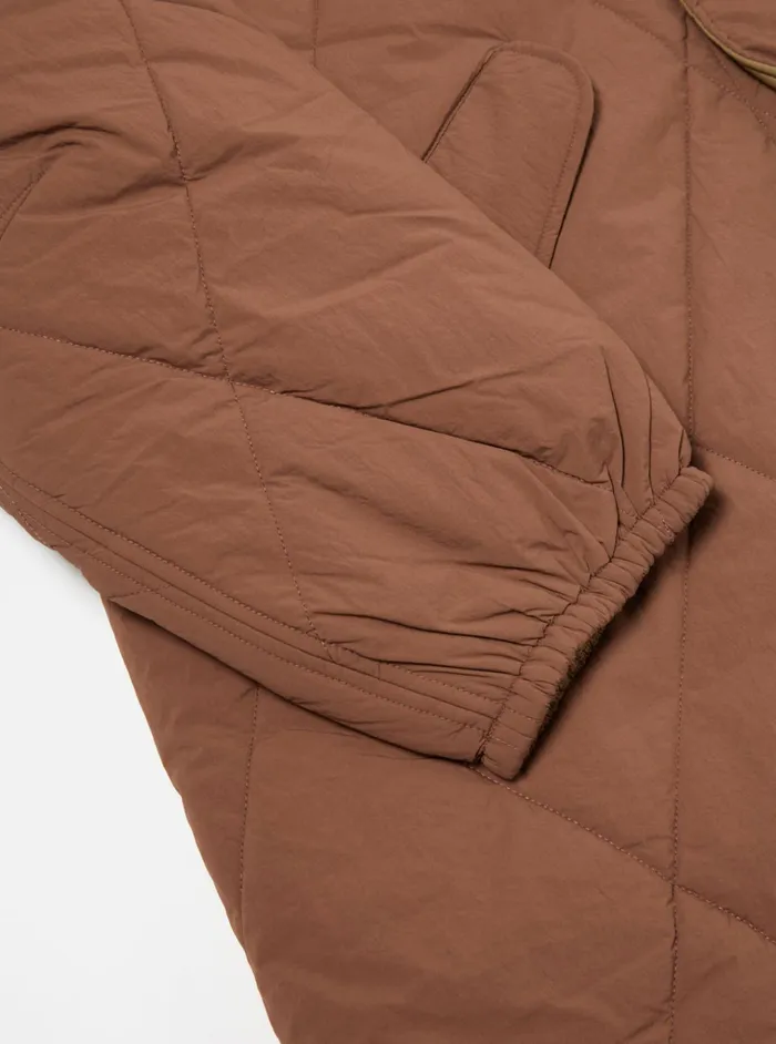 Coats and Outerwear Men Universal Works Universal Works Reversible Diamond Quilt Parka In Brown Recycled Nylon