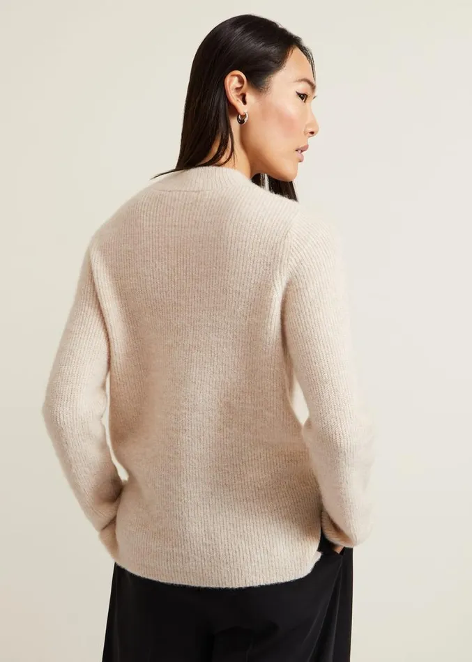 Connie Mohair Blend Jumper Stone Women Phase Eight Knitwear