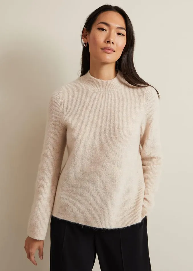Connie Mohair Blend Jumper Stone Women Phase Eight Knitwear