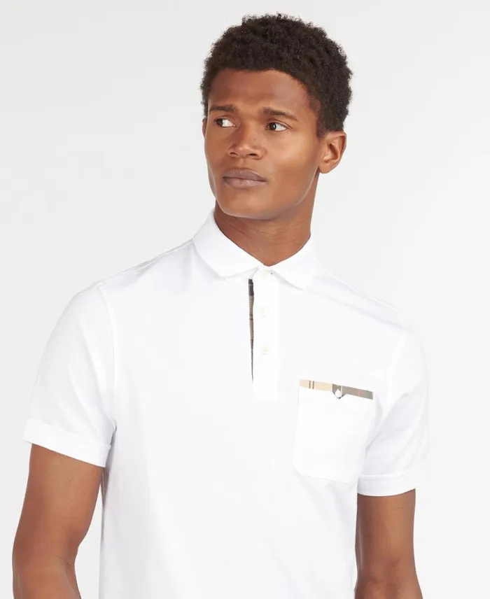 Corpatch Polo Shirt Blue Steel Men Barbour Polo Shirts