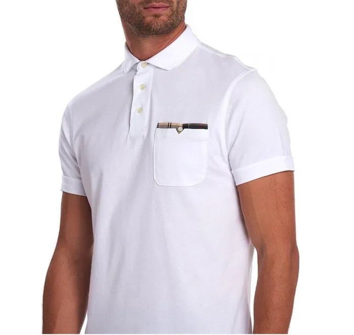Corpatch Polo Shirt Blue Steel Men Barbour Polo Shirts