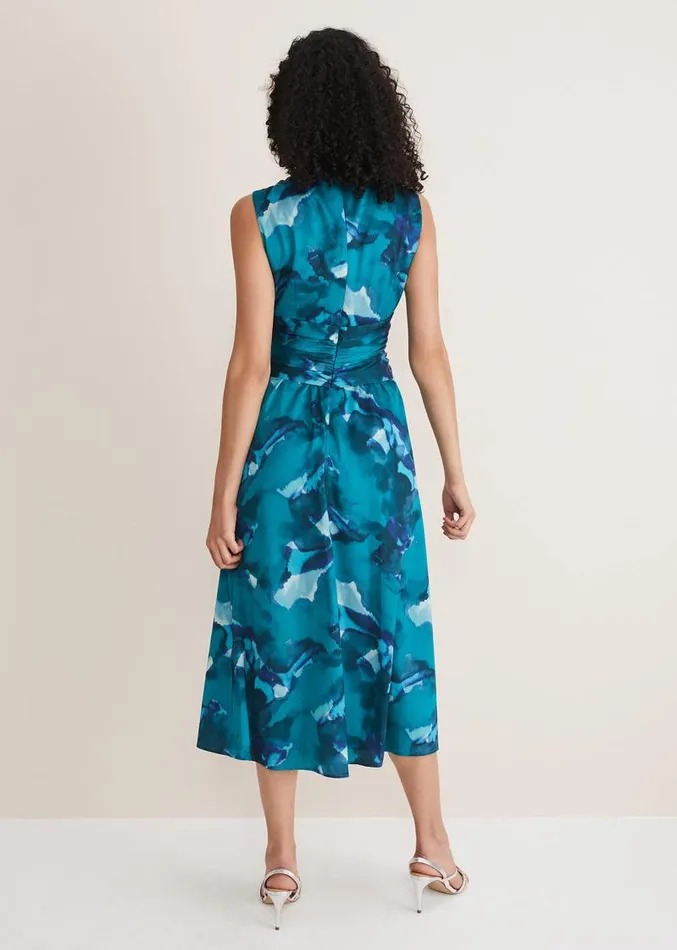 Corrin Butterfly Print Midi Dress Malachitemulti Women Phase Eight Dresses