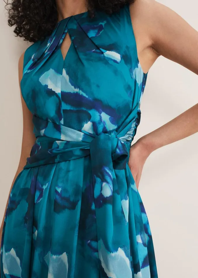 Corrin Butterfly Print Midi Dress Malachitemulti Women Phase Eight Dresses