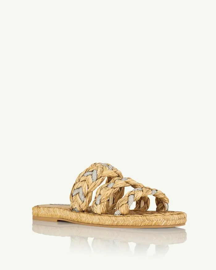 Costiera Espadrille Flat Beige Women Aquazzura Slides and Mules Costiera Espadrille Flat Beige Women Aquazzura Slides and Mules