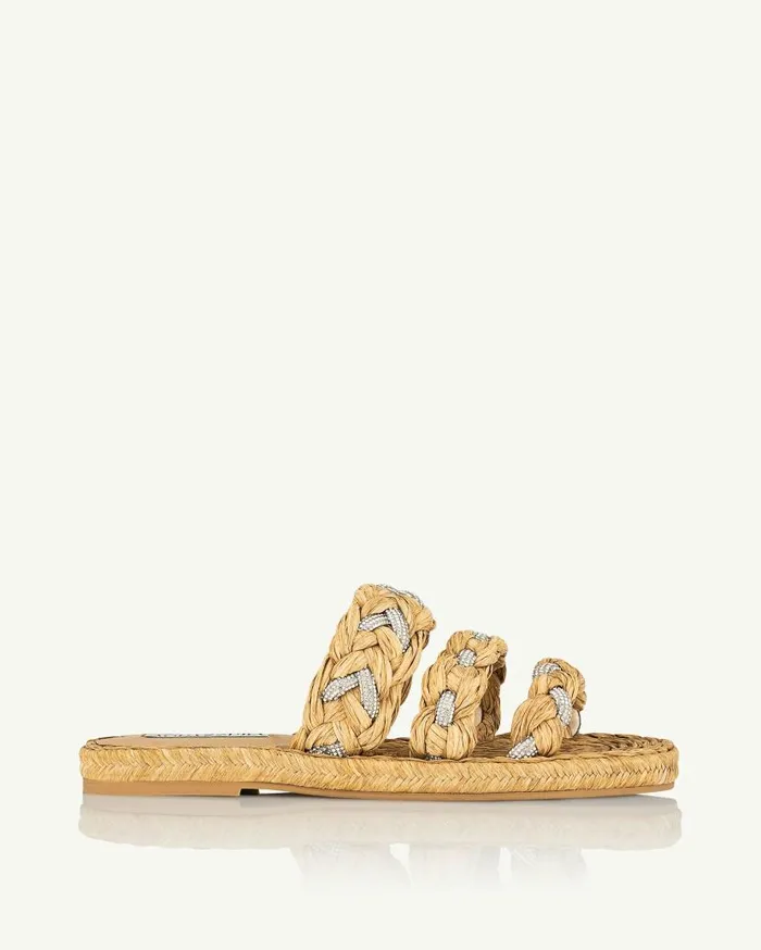 Costiera Espadrille Flat Beige Women Aquazzura Slides and Mules Costiera Espadrille Flat Beige Women Aquazzura Slides and Mules