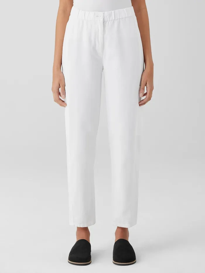 Cotton Hemp Stretch Lantern Pant White Women Eileen Fisher Pants Shorts and Jumpsuits