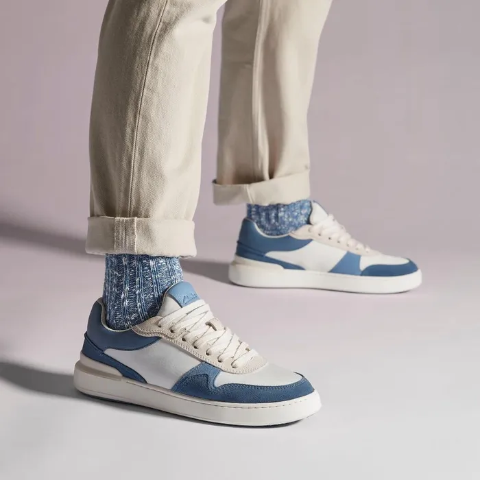 Court Lite Race Blue Combination Men Clarks Sneakers
