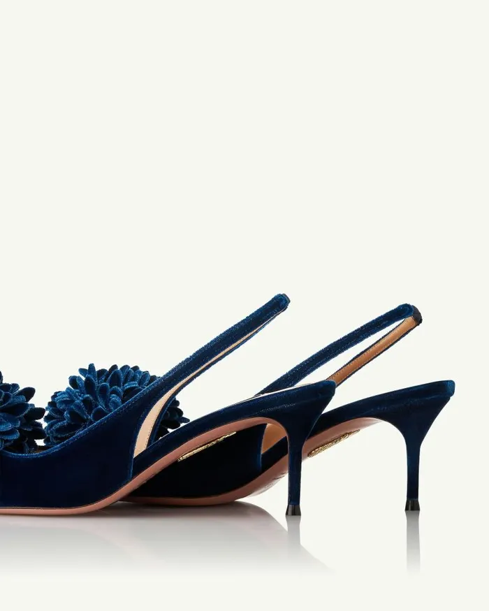 Couturier Sling 65 Blue Women Aquazzura Pumps Couturier Sling 65 Blue Women Aquazzura Pumps