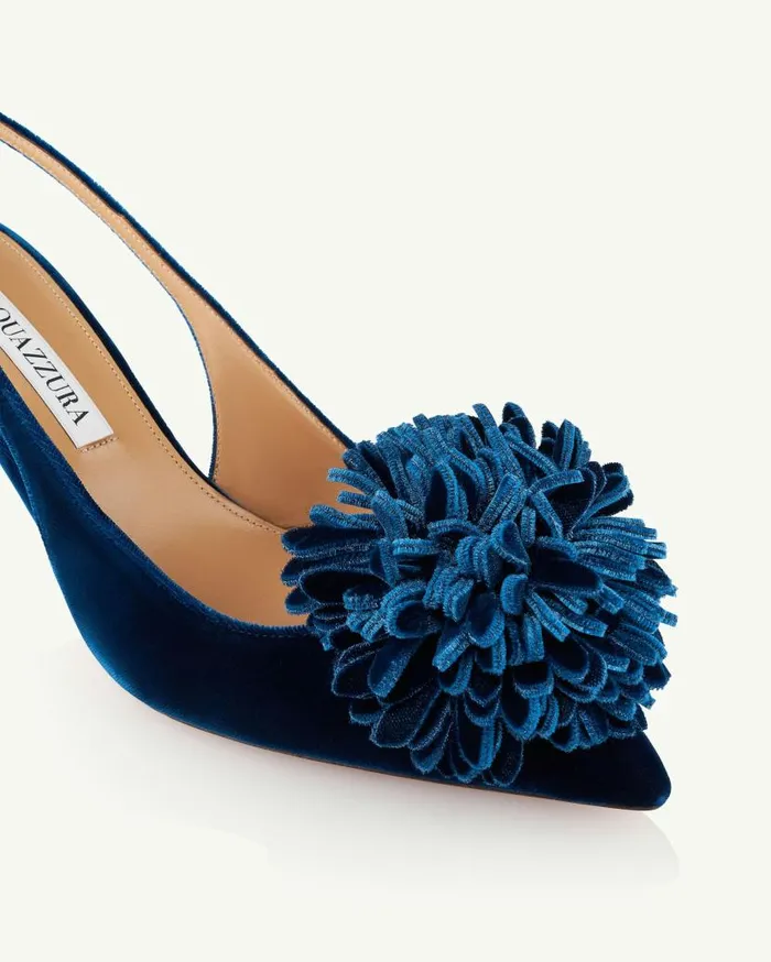 Couturier Sling 65 Blue Women Aquazzura Pumps Couturier Sling 65 Blue Women Aquazzura Pumps