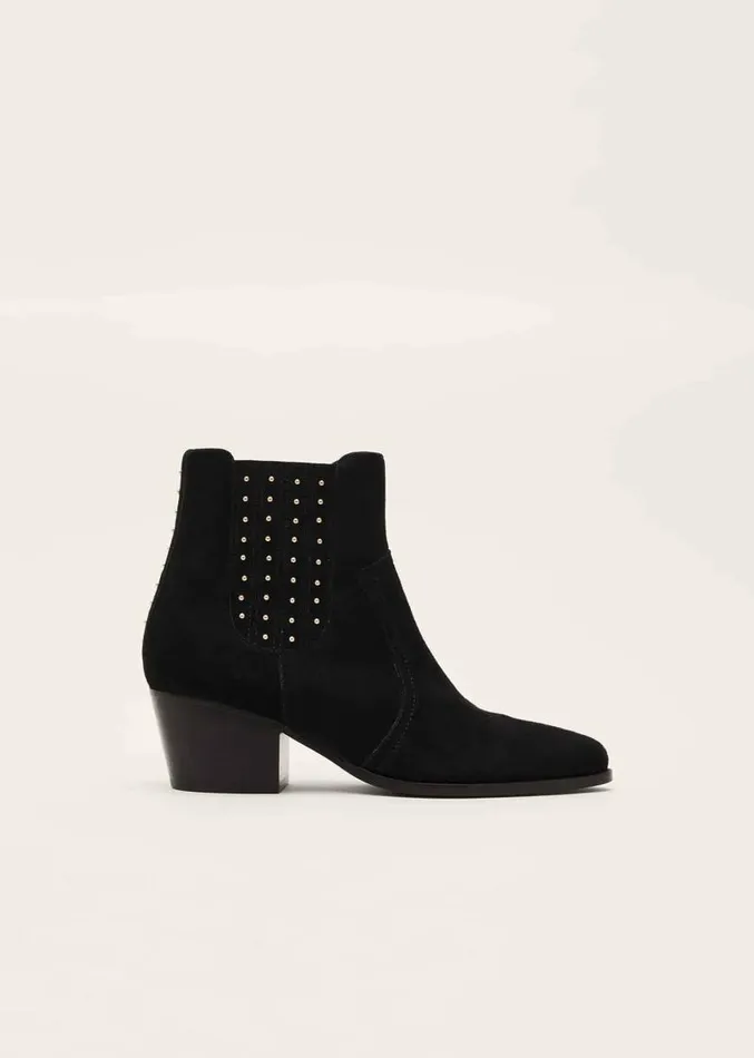 Cowboy Ankle Boot Black Women Phase Eight Heels