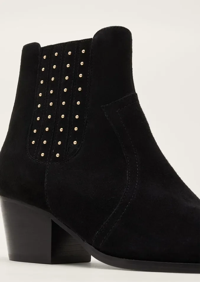 Cowboy Ankle Boot Black Women Phase Eight Heels