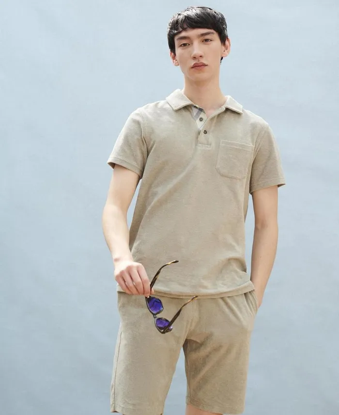 Cowes Polo Shirt Forest Fog Men Barbour Polo Shirts