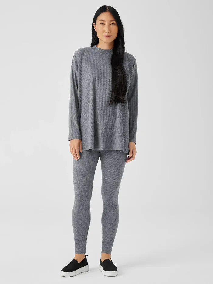 Cozy Stretch Rib Leggings Ash Women Eileen Fisher Pants Shorts and Jumpsuits