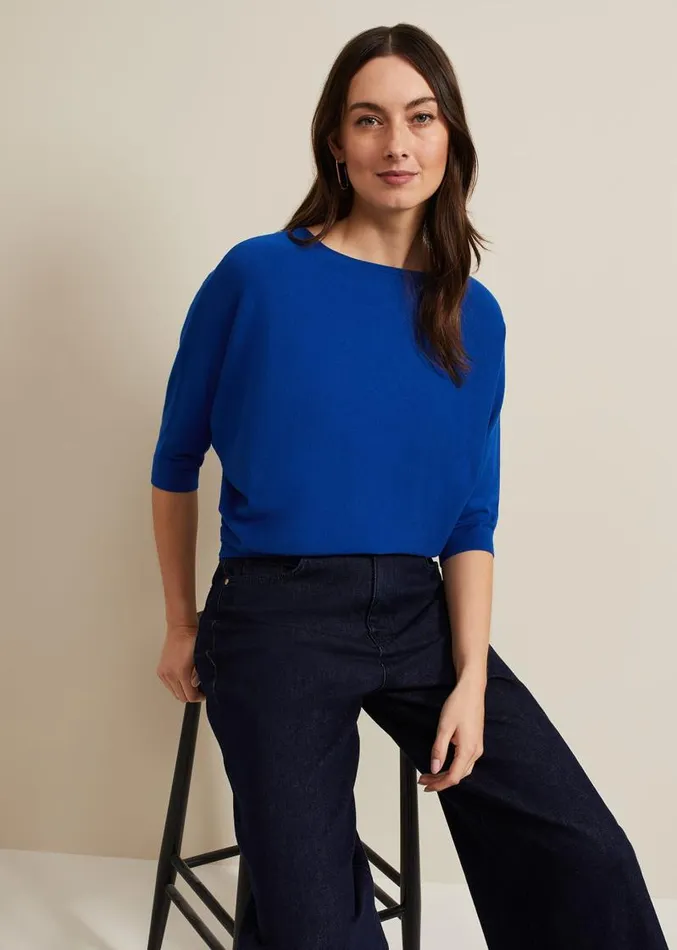 Cristine Knit Jumper Cobalt Women Phase Eight Knitwear