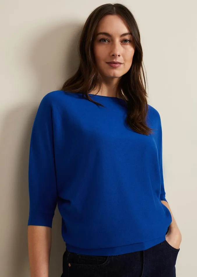 Cristine Knit Jumper Cobalt Women Phase Eight Knitwear