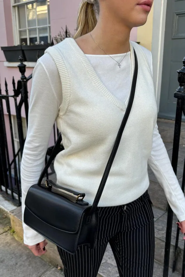 Crossbody Handle Bag Black Women Brandy Melville Bags and Backpacks