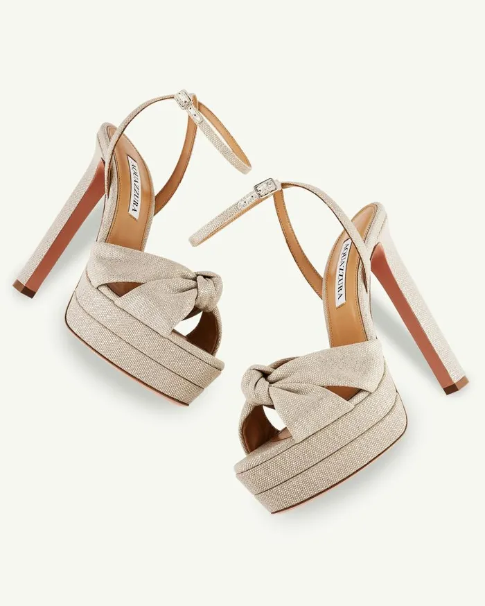 Cupid Plateau 130 Silver Women Aquazzura Platforms Cupid Plateau 130 Silver Women Aquazzura Platforms