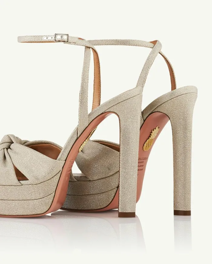 Cupid Plateau 130 Silver Women Aquazzura Platforms Cupid Plateau 130 Silver Women Aquazzura Platforms