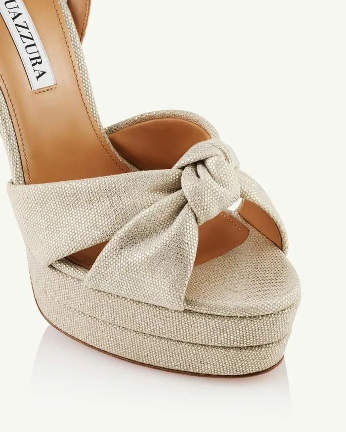 Cupid Plateau 130 Silver Women Aquazzura Platforms Cupid Plateau 130 Silver Women Aquazzura Platforms