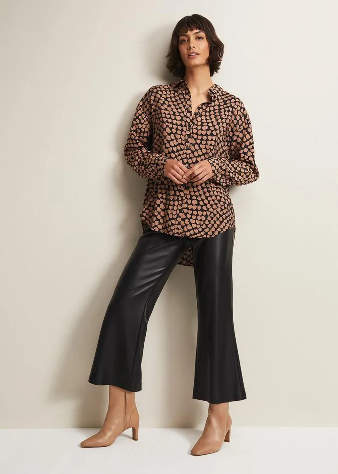 Darcie Heart Shirt Blackcamel Women Phase Eight Shirts and Blouses