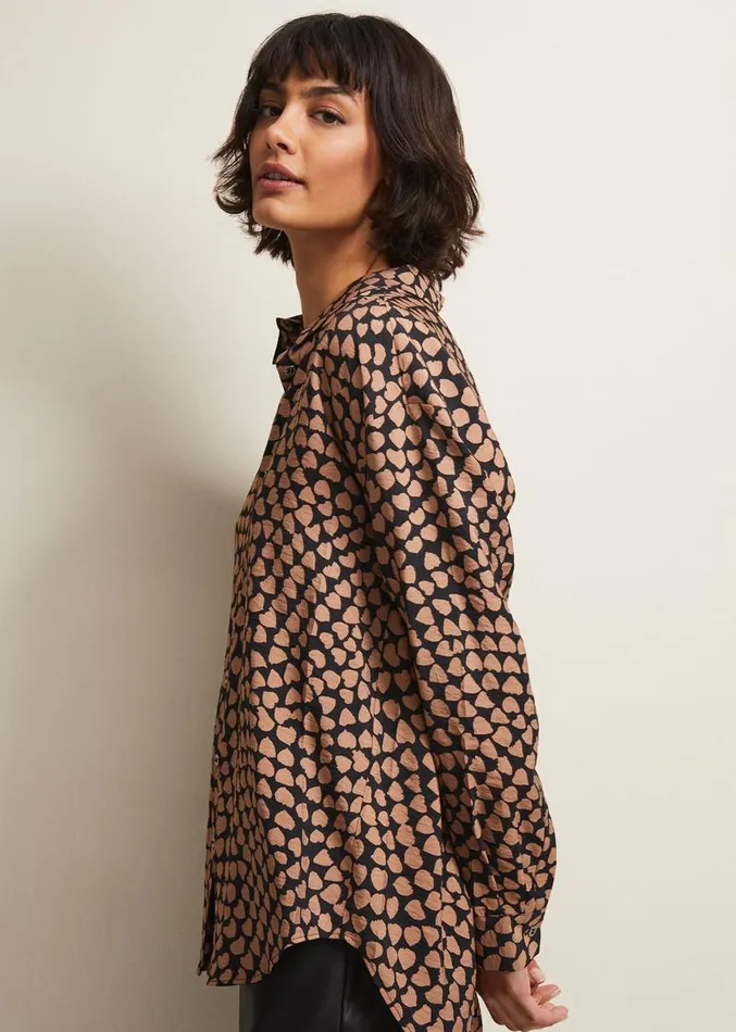 Darcie Heart Shirt Blackcamel Women Phase Eight Shirts and Blouses